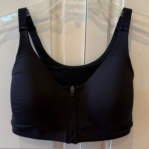 Old Navy Black Women's Zip-Front Sports Bra, 34DD